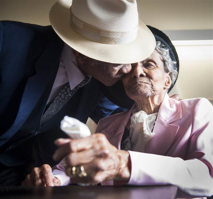 William, 97, and Willie Mae Fullwood, 100, both of Mount Laurel have been married for 75 years.  They have 8 children together and currently stay in t...